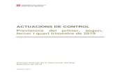 ACTUACIONS DE CONTROL Previsions del primer, …economia.gencat.cat/web/.content/70_seguiment_control...mèrits per a proveir dos-cents set llocs de treball 4t. Trimestre *Actuacions