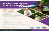 Asociación Ecuatoriana de Registros Caninos - 06 / 07 · 2019. 6. 8. · 08 y 09 de Junio del 2019 Quito – ECUADOR Lugar: Palacio de Cristal del Teleférico Juana Miranda s/n y