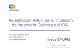 Acreditación ABET de la Titulación de Ingeniería Química ... · PDF file Acreditación ABET de la Titulación de Ingeniería Química del IQS Inece’07-UPM Madrid, 11 Diciembre