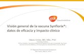 Visión general de la vacuna Synflorix®: datos de eficacia ...¡vio Cintral.pdf · 4 6B 9V 14 18C 19F 23F 1 5 7F Protein D 18C-TT 19F-TD Proteína D de HiNT: 1. Protección contra