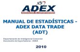 MANUAL DE ESTADÍSTICAS - ADEX DATA TRADE (ADT) · ADEX DATA TRADE (ADT) 2010 Departamento de Inteligencia Comercial Asociación de Exportadores - ADEX. TABLA DE CONTENIDOS 1. Acceso