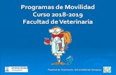Programas de Movilidad Curso 2018-2019 Facultad de Veterinaria · Facultad de Veterinaria. Universidad de Zaragoza Programas de Movilidad Curso 2018-2019 ... Diapositiva 1 Author: