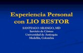 Experiencia Personal con LIO Restore · Capsulorexis 4.5-5 mm centrada y simétrica Biometría : IOL Master Fórmula: SRK-T LA: 21.5-24.3 mm Constante personalizada: 118.7 Cálculo