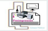 Preimpresión - WordPress.com · carga de 300% de tinta en el papel brillante y de 280% para el resto de papeles. Consejos: Para conocer el porcentage de tinta, necesita sumar todos