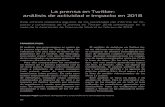 La prensa en Twitter: análisis de actividad e impacto en 2018 - Cuadernos de Periodistas · 2019. 10. 16. · 59 Cuadernos de Periodistas, número 38 dad y difusión que los medios