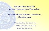 Experiencias de Administración Escolar · 11 de Octubre de 2013 Puebla, México . Agenda de la presentación 1. ¿Quiénes somos? 1. Misión 2. Conformación e integración de la
