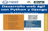 CEEI Burgos | Centro Europeo de Empresas e Innovación · Desarrollo web ágil con Python y Django 1. Python (3h.) 1.1 Introducción 1.2 Tipos de datos 1.3 Operadores 1.4 Usos frecuentes