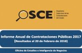Informe Anual de Contrataciones Públicas 2017€¦ · INFORME ANUAL DE CONTRATACIONES PÚBLICAS 2017 (Resultados al 20 de febrero de 2018) ... bajo alcances de la ley 30225 Licitación