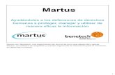 Asocio con Benetech, una organización sin ánimo de lucro ... · A cada boletín de Martus usted puede anexarle tantos archivos como desee, de cualquier tamaño y de cualquier tipo.