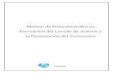 Manual de Procedimientos en Prevención del Lavado de Activos y la Financiación del ... · 2018. 5. 17. · Manual de Procedimientos en Prevención del Lavado de Activos y la Financiación