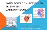 Fármacos con acción en el sistema cardiovascular · Clase II: (betabloqueantes)propanolol, atenolol, pindolol, metoprolol. Clase III: Amiodarona, sotalol, bretilio. ... fármacos