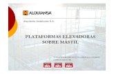 Alquileres Andaluces S.A. - Alquiansa: Alquiler y Venta de ... · Plataformas elevadoras sobre mástil El uso de las plataformas elevadoras sobre mástil se ha impuesto en los últimos