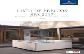 LISTA DE PRECIOS SPA 2017 - Jorge Fernández | Tienda de ...€¦ · Potencia de bombeo : 1 Bomba, 2,5 CV + Bomba de filtro adicional Combinaciones de color estándar (en existencias)
