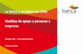 La Banca y su Deber con Chile Medidas de apoyo a personas ... · EE.UU. Bank of America: 3% de sus clientes de consumo y pequeños comercios Wells Fargo: 1,3 millones de clientes