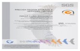  · SGS Certificado El sistema de gestión de PRECISA FROZEN STORAGE & SERVICES LTDA Longitudinal Sur Km. 95.5, Requínoa, Chile ha sido evaluado y certificado en cuanto al cumplimiento