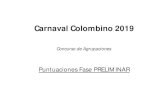 Carnaval Colombino 2019 · PDF file 2019. 3. 13. · Nº Modalidad Fecha Ord LET Ms/In AFIN LET MUS AFIN LET MUS AFIN LET MUS AFIN LET MUS AFIN LET Ms/In AFIN 1 Murga 15-feb 2 ENCUENTROS