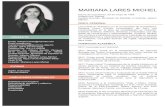 MARIANA LARES MICHEL - Universidad de Guadalajarasmip.udg.mx/sites/default/files/cv/cv_-_mariana_lares_michel.pdfCarácter analítico, reflexivo, dinámico y entusiasta, con alto grado