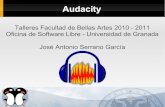 TAller de Audacity - Oficina de Software Libre de la ... · 11025Hz – sonido de calidad inferior pero que consigue archivos de poco tamaño. Aconsejable para grabaciones en donde