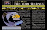 Órgão Oficial do Município de Rio das Ostras - Ano X II ...€¦ · PRÊMIO – A VIII edição do prêmio Prefeito Empreendedor teve recorde de inscrições, com 59 projetos,