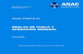 REGLAS DE VUELO Y OPERACIأ“N 91.109 Instrucciأ³n de vuelo, vuelo instrumental simulado y pruebas de