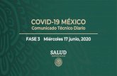 Presentación de PowerPoint...COVID-19 México: Semáforo de riesgo, 15 al 21 junio 2020 17 junio, 2020 Fase 3. COVID-19 México: ¿Qué toca esta semana? 17 junio, 2020 Fase 3 Ocupación