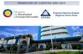 RENDICIÓN DE CUENTAS AÑO 2015 - eeasa.com.ec...Al 31 diciembre de 2015 EEASA, sirve a 217.306 clientes Residenciales de los cuales 10.302 (5%) reciben incentivo tarifario por Cocción