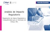 Presentación de PowerPoint€¦ · Prever la exacta aphcación de la Politica de Mejora Regulatoria, asl como contribuir a a competitividad, el mejoramiento de la gestión públ