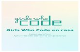 Girls Who Code en casa...5 Tercer Paso: Comenzar en Glitch (10 minutos) 2. Adapta este código inicialpara tu sitio web de excursión virtual. Ve este videopara obtener instrucciones