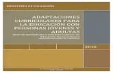 ADAPTACIONES CURRICULARES PARA LA EDUCACIÓN CON …...Este documento presenta las adaptaciones curriculares destinadas a personas jóvenes y adultas en situación de escolaridad inconclusa