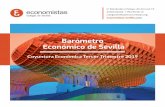 Barómetro Económico de Sevilla...de un crecimiento de 0,5% y de 2,3% para el total anual, bajando su crecimiento en el año 2020 al 1,9% tal y como se prevé para Andalucía. Por