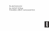 Lenovo LI2215s Guía del usuario · Capítulo 1. 1-6 3. Inserte el cable de alimentación en el monitor y, a continuación, enchufe dicho cable y el de su PC en una toma de corriente
