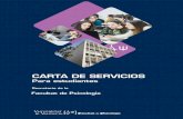 CARTA DE SERVICIOS - Universitat de València · 2018. 3. 6. · 6 Carta de Servicios para estudiantes Servicios, compromisos e indicadores Atención e información a las personas