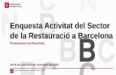 Enquesta Activitat del Sector de la Restauració a Barcelona · 2015. 4. 8. · Enquesta Activitat del Sector de la Restauració de Barcelona ... Aquesta publicació no pot ser reproduïda,