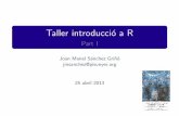 Taller introducció a R - Part I - UAB Barcelona...1993 primeres distribucions a la xarxa 1995 pren forma amb la llic enca GPL 1997 R Core Development Team 2002 R Foundation for Statistical