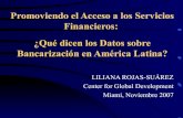 Promoviendo el Acceso a los Servicios Financieros: ¿Qué dicen los Datos …felaban.s3-website-us-west-2.amazonaws.com/memorias/... · 2018. 11. 28. · • Datos de la encuesta