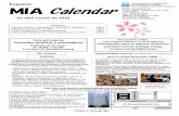 New Asociación Internacional MIA Calendar Edificio Swing piso 9º 2 … · 2019. 4. 5. · MIA Calendar De abril a junio de 2019 Español Asociación Internacional de Musashino (MIA),