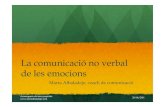 La La comunicaciócomunicacióno verbal de les de les ... · comunicació no verbal, el coneixement del jo. Aconsegueix els teus propòsits 29/04/2011. 1. Una proposta concreta per