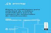 Bases y condiciones para · 2020. 7. 18. · Bases y condiciones para solicitud de créditos individuales para la compra de materiales de construcción TITULO I Las presentes Bases