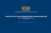 OCTUBRE 2017 - UNAM...novables (IER) de la UNAM, consolida los avances del plan anterior y se enmarca dentro del Plan de Desarrollo Institu-cional de la UNAM 2015-2019 y la Legislación