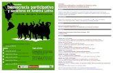 Jornadas: Democracia participativa y socialismo en América … · 2011. 2. 2. · Jornadas: Democracia participativa y socialismo en América Latina, Resistencias, alternativas y