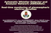 Automatic Whistler Detector and Analyzer Network (AWDANet)cedarweb.vsp.ucar.edu/wiki/images/f/f8/8_AWDANET... · 2016. 6. 24. · 3 Whistlers • The time delay depends on the plasma