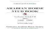 ARABIAN HORSE STUD BOOK Arabian Horse Stud... · 2018. 10. 18. · ARABIAN HORSE STUD BOOK . Volume XXXVII. 14601 – 15000 . TABLE OF CONTENTS . 1. Registered Horses . 2. Stud Mares