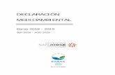 MEDIOAMBIENTAL DECLARACIÓN...Desde el año 2011, la Universidad San Jorge dispone de los certificados de calidad y medio ambiente según las normas ISO 9001 (ER-1191/2011) e ISO 14001