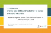 Panorama regional: Jóvenes LGBT+ e inclusión escolar en … · 2020. 1. 2. · caracterización de niños, niñas y jóvenes LGBT+ es una tarea pendiente en América Latina, el
