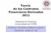 Teoría de los Contratos Financieros Derivados 2011 · 2011. 4. 17. · S = Cantidad del subyacente a cubrir Q F = Cantidad del subyacente por contrato. B. Cobertura con Futuros ...