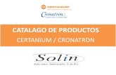 CATALAGO DE PRODUCTOS - Soluciones Industriales · 2012. 9. 18. · catalago de productos certanium / cronatron . electrodo de acero al carbon . electrodo de acero para herramientas
