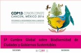 5ª Cumbre Global sobre Biodiversidad de Ciudades y ...cbc.iclei.org/wp-content/uploads/2017/01/8plenary_2_Rojo.pdf2017/01/08  · CDMX En este sentido, asumiendo los compromisos de