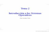 Tema 2 Introducción a los Sistemas Operativos · para comunicarse con los dispositivos Unix, Linux, MS-DOS, Windows, FreeBSD, etc. El intérprete de órdenes, los sistemas de ventanas,