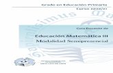 Guía Docente de Educación Matemática III · 3.2. COMPETENCIAS GENERALES . Educación Matemática III 5 CG-1 - Conocer las áreas curriculares de la Educación Primaria, la relación