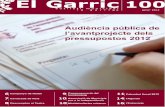 El Garric 100 - lagarriga.cat · 2 Núm. 100 gener 2012 El Garric El butlletí municipal El Garric és una publicació mensual de distribució gratuïta que edita l’Ajuntament de